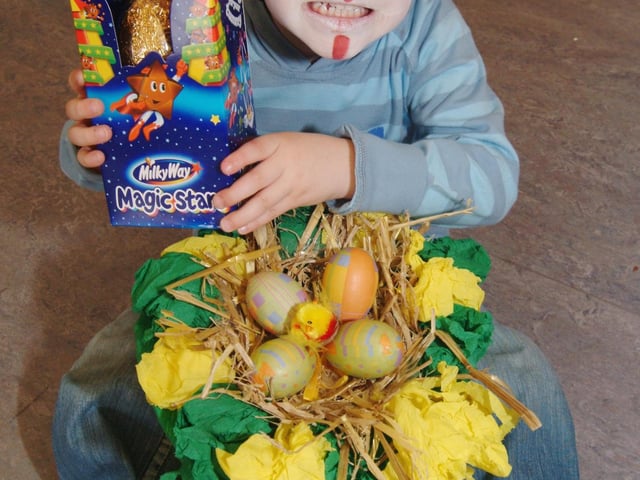 Pupils at Edwinstowe's King Edwin School held an Easter Bonnet Parade in 2007 for parents. Pictured is Max Simpson aged 4 who won an egg for his top hat.