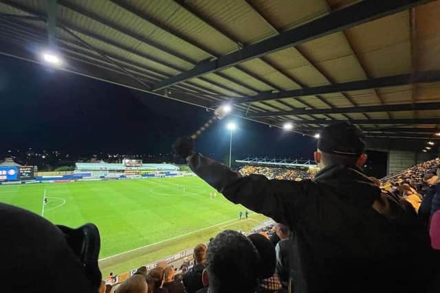 Stags are on the attack and the sticks are raised.