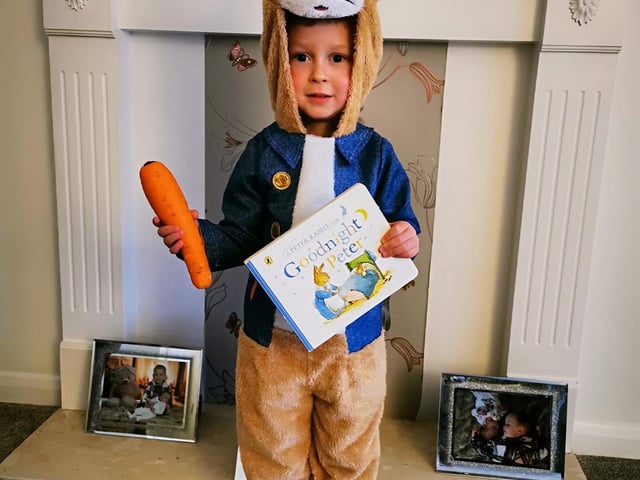 Oliver aged three from Sutton, dressed as Peter Rabbit.