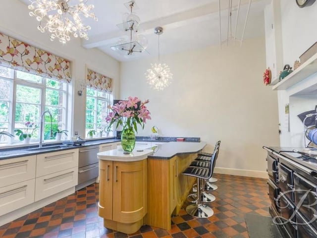 The kitchen's electric Aga could be yours for the right price. What is definitely yours is the extensive range of attractive shaker-style units and cabinets with complementary granite and quartz worktop over, inset sink and drainer with mixer tap. There is also space for a fridge/freezer and breakfast bar.