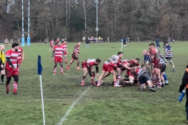 Mansfield in action against Nuneaton.