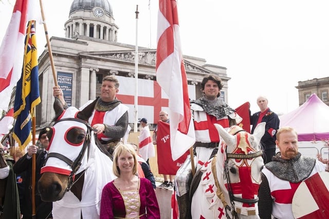The annual St George's Day parade in Nottingham is one of the city's most colourful and vibrant events of the year. It returns on Saturday (from 10 am) after an absence because of the coronavirus pandemic, giving all of us the chance to celebrate the patron saint of England. The Council House will display the country's largest St George flag.