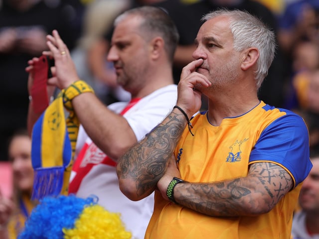 Stags fans enjoy the pre-match atmosphere.