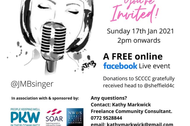 The poster of the virtual concert this Sunday.