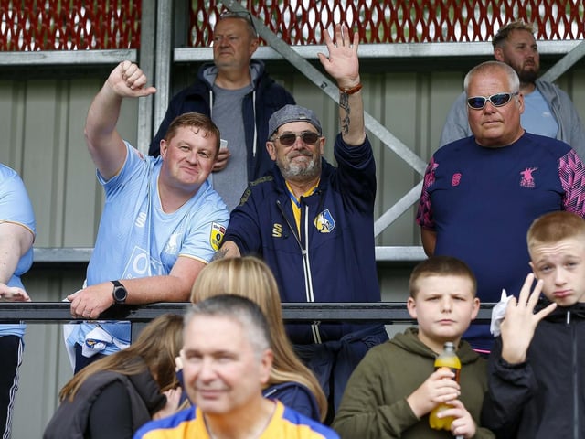 Some of the Mansfield Town fans at Salford.