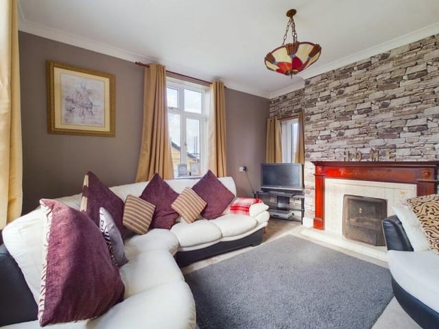 This second reception room is stylish and comfortable.