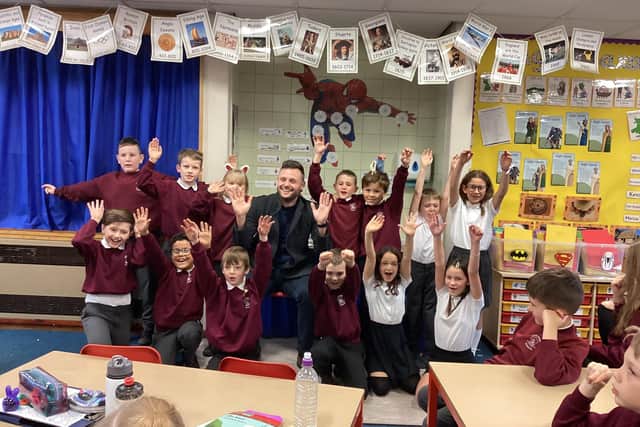 Children at Leas Park Junior School during the 'Reach for the Stars' event.