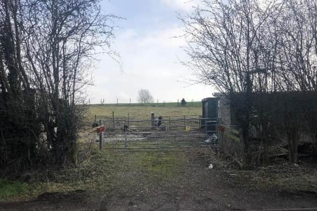 The gated entrance to the site on Church Lane in Selston.