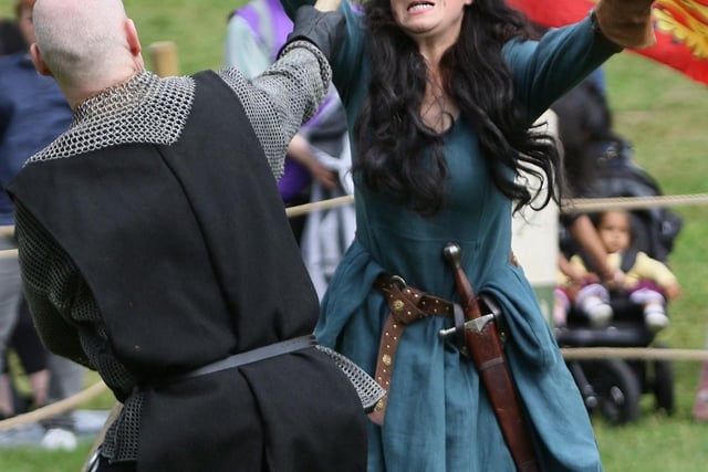 Maid Marian gets stuck in as the Sherwood Outlaws battle it out.