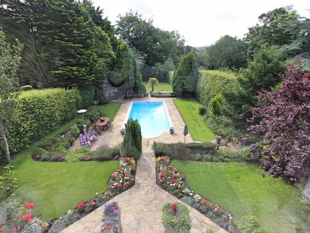 The rear garden.