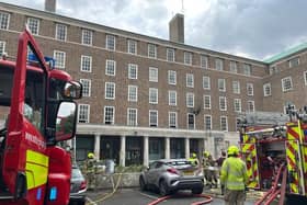 Firefighters are on the scene at County Hall, West Bridgford.
