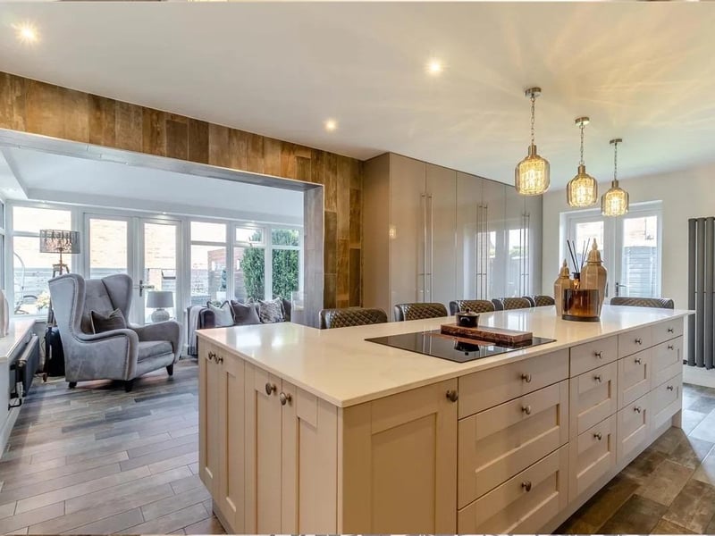 The property features a superb open plan kitchen/diner.
