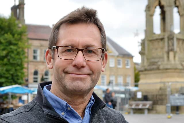 Andy Abrahams, Mansfield mayor, in Mansfield town centre.