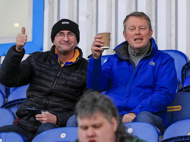 Mansfield Town fans ahead of kick-off at the weekend.