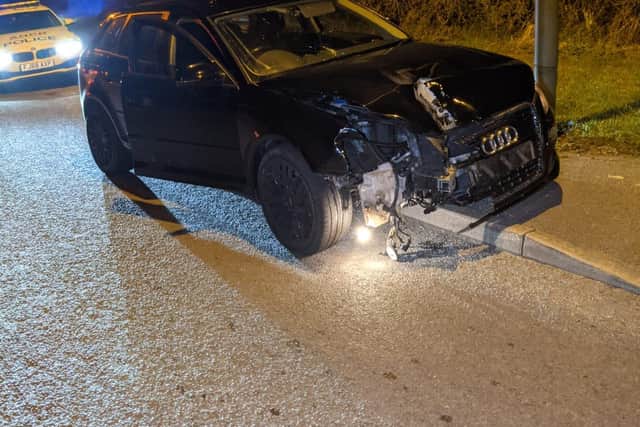 Derbyshire RPU caught the drink-driver in Bolsover while driving a car with a badly damaged front end
