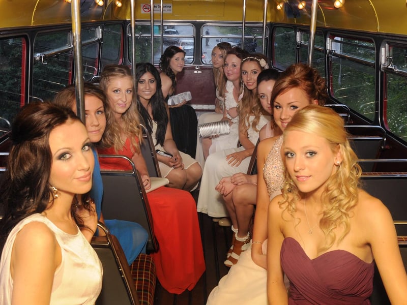 Brunts pupils travel to Forever Green in 2015 in an old bus.