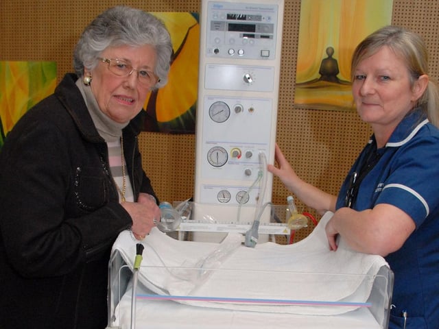 The League of Hospital Friends presented a Resuscitator, Cell Saver, Photodynamic Lamp, Blood Warmer and a Tachycardia Stimulator totalling £65,000 to King's Mill Hospital.