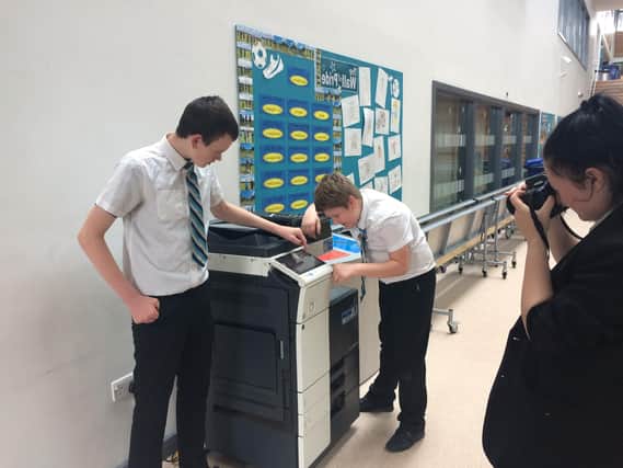 Shirebrook teenagers filmed a new video giving a students’-eye view of their school for new starters .
