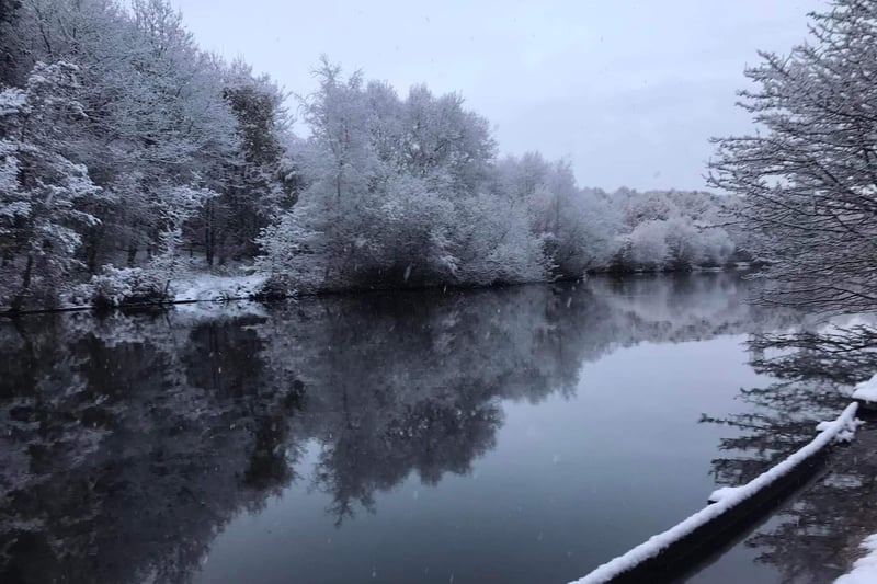 Vicar Water Country Park in Clipstone made it to second place. Here is the site under a blanket of snow. The park was recommended for its nature and wildlife areas, and suggested as a great dog walking spot by one reviewer.