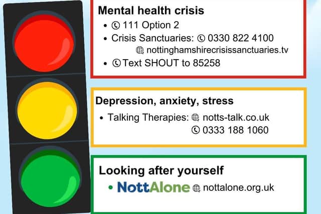 Where to get mental health support in Nottingham and Nottinghamshire.