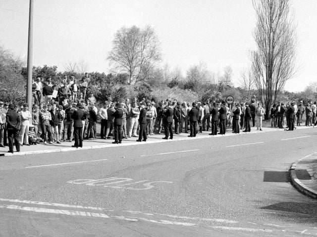 The picket line at Mansfield Colliery