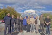 A number of local businesses came together to help with the Love Lock monument at John Eastwood Hospice
