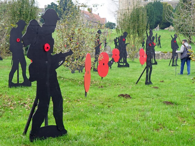 Since the display was set up last month, residents have been admiring the artwork and paying their respects.