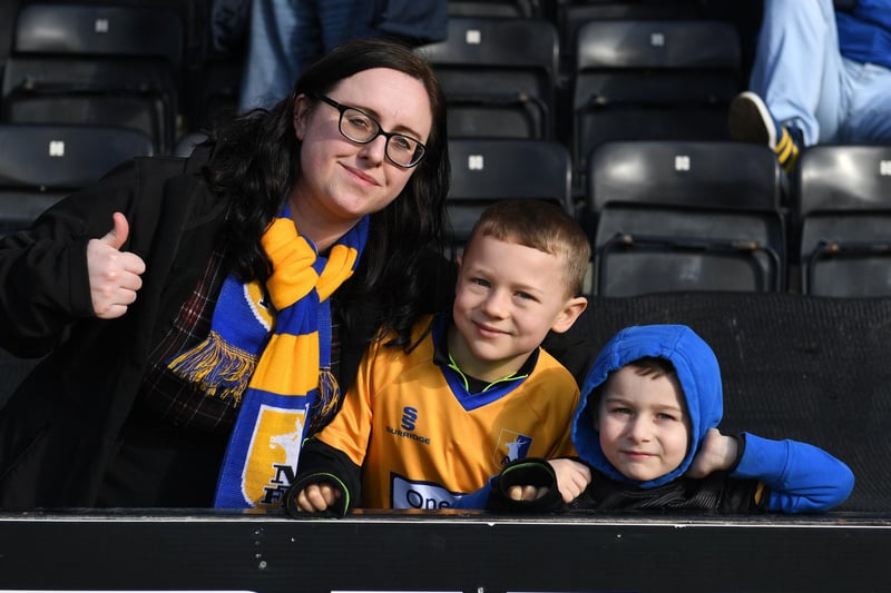This trio pose for pictures ahead of the defeat at Notts County back in 2019.