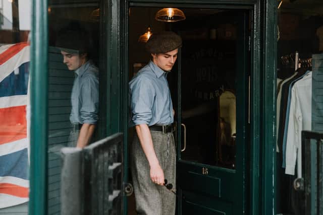 The retailer offers a range of men's clothes and accessories with a 1930s-style.