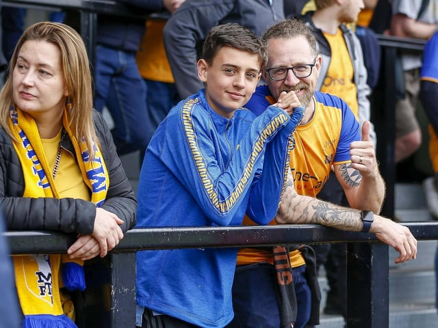 Some of the Mansfield Town fans at Salford.