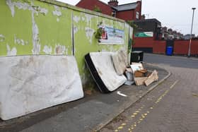 Fly-tipping on Broomhill Lane.