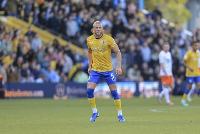 Solid performance to keep things very tight at the back for Stags. Comminding in the air throughout. Unlucky with deflected which led to Burton's goal.