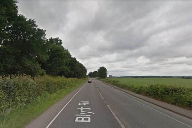 The crash happened on the A614 just north of Ollerton.
