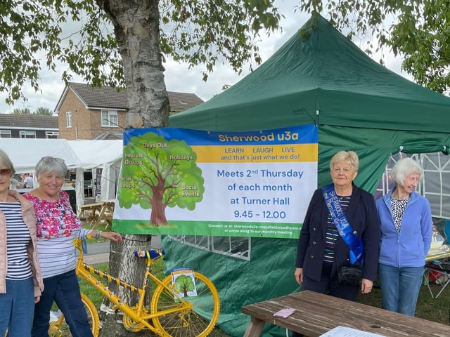 Members of the U3A had a stall outside The Coopers.