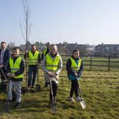 Tree planting – Coun Samantha Deakin, Coun Jason Zadrozny, Coun David Martin, and Coun Arnie
Hankin join children from Jacksdale Primary School.