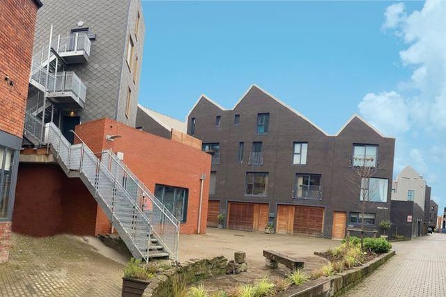 A two-bedroom penthouse maisonette at Bakers Yard has an asking price of £248,000. (https://www.zoopla.co.uk/new-homes/details/55943091)