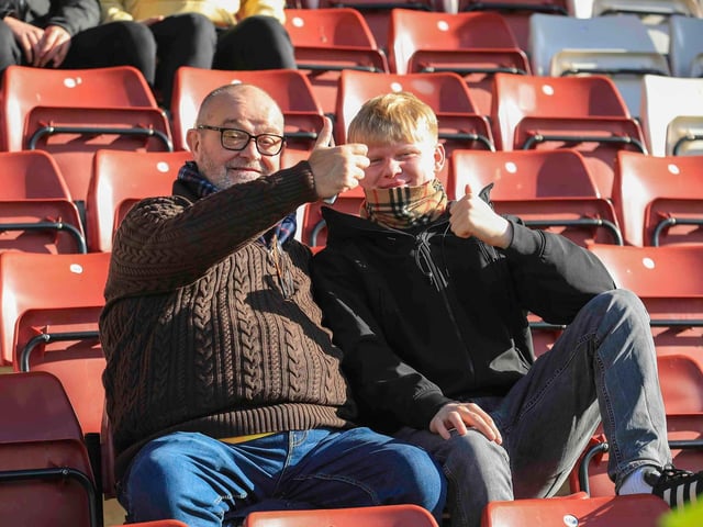 Mansfield Town FC fans during the Sky Bet League 1 match against Northampton Town FC at Sixfields Stadium , 08 Nov 2025, Photo credit Chris & Jeanette Holloway / The Bigger Picture.media : A poor second half was costly as Mansfield Town let a half-time lead slip away.