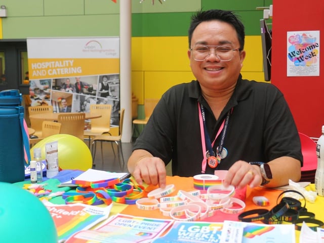 Details of how to join the student LGBT+ group were available.