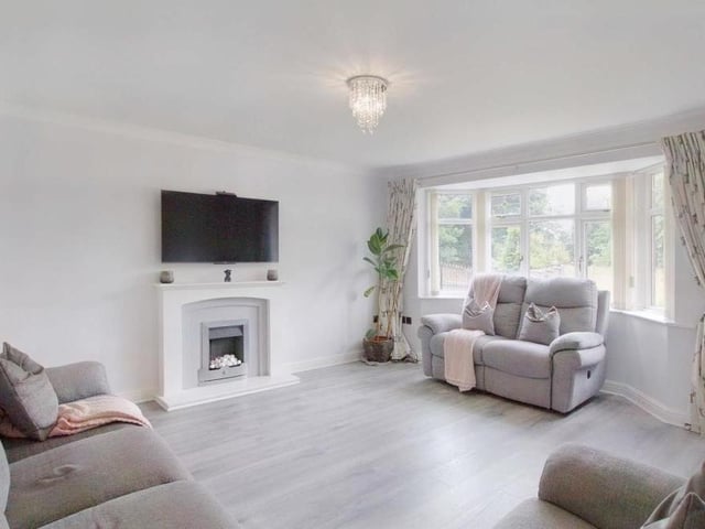Another striking feature of the lounge is the beautiful bay window, which allows for plentiful natural light.