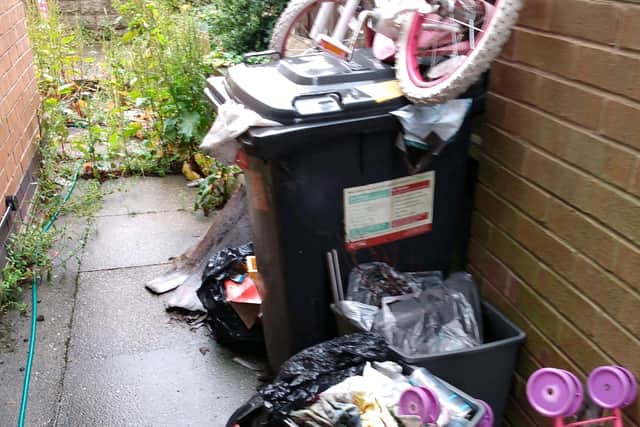 Claire Blockley ignored calls to clear up her Kirkby garden. Photo: Ashfield District Council