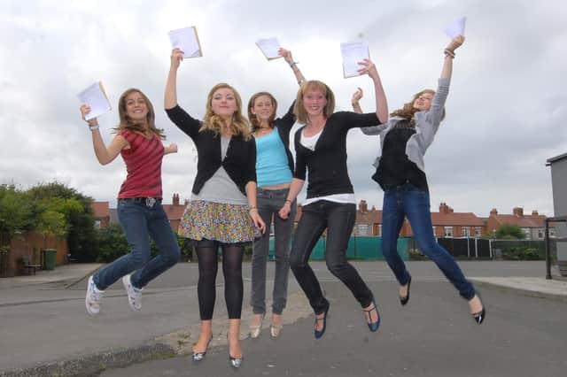 The GCSE results at St Wilfrid's went down well in 2008. Can you spot anyone you know?