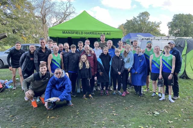 Mansfield Harriers at Markeaton Park for the North Midland opener.