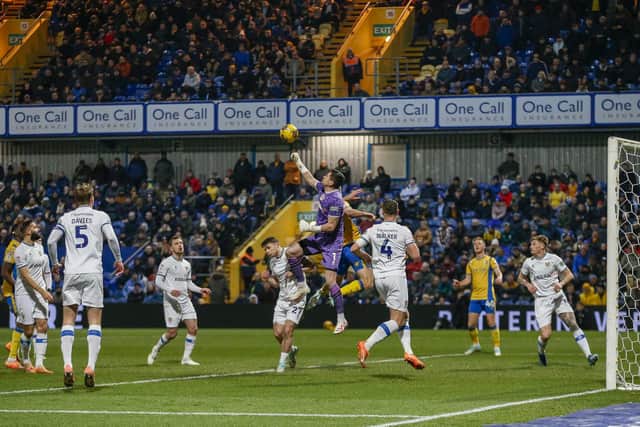Action during the Sky Bet League 2 match against Tranmere Rovers FC at the One Call Stadium, 28 Nov 2023.   
Photo credit Chris & Jeanette Holloway, The Bigger Picture.media