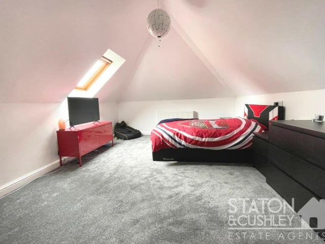 Here is the fourth and final bedroom at the Chesterfield Road South house. Like the others, it is spacious and airy.