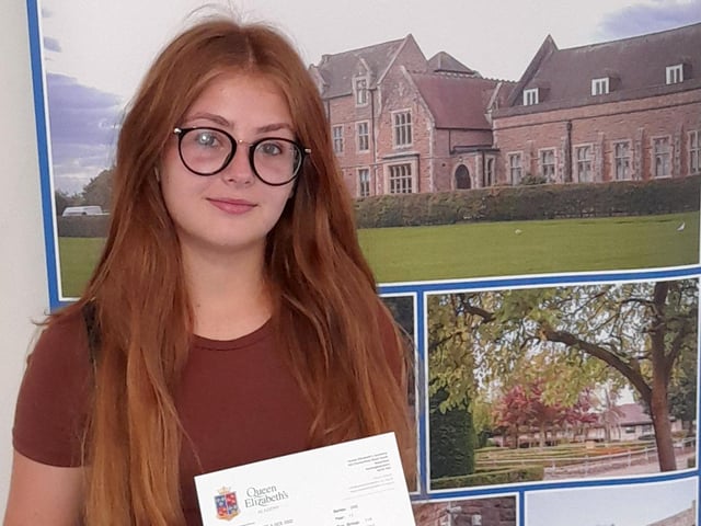 Katie Strouther achieved a grade 9 in English literature, three grade 8s, one grade 7, three grade 6s and one grade 5