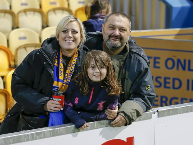 Fans at the OneCall Stadium for the Papa John Trophy match against Derby County
Photo Credit Chris HOLLOWAY / The Bigger Picture.media:Mansfield Town fans at last night's game with Derby County.