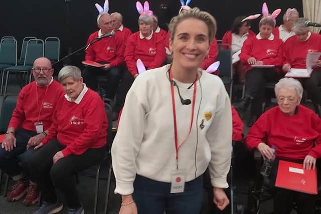 Actress Vicky McClure with Our Dementia Choir at the John Fretwell Centre