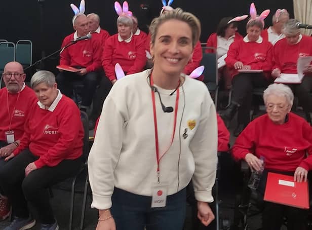 Actress Vicky McClure with Our Dementia Choir at the John Fretwell Centre