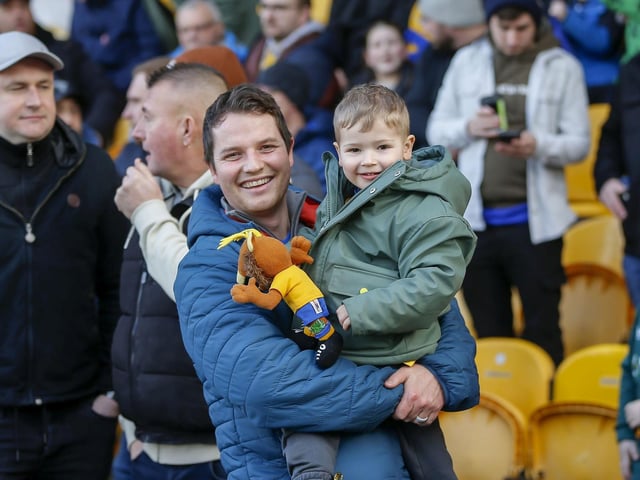 Mansfield Town fans ahead of the victory over Notts County.