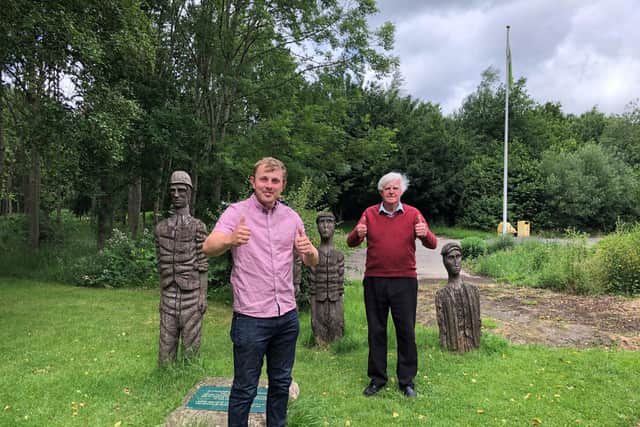The five timber miners standing in Brierley Forest Park will be replaced by stone ones.